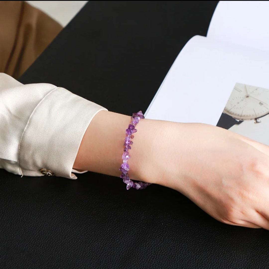 Natural stone chips crystal bracelets