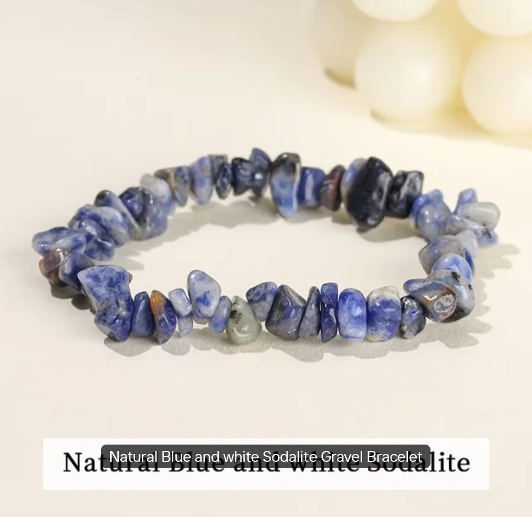 Natural stone chips crystal bracelets