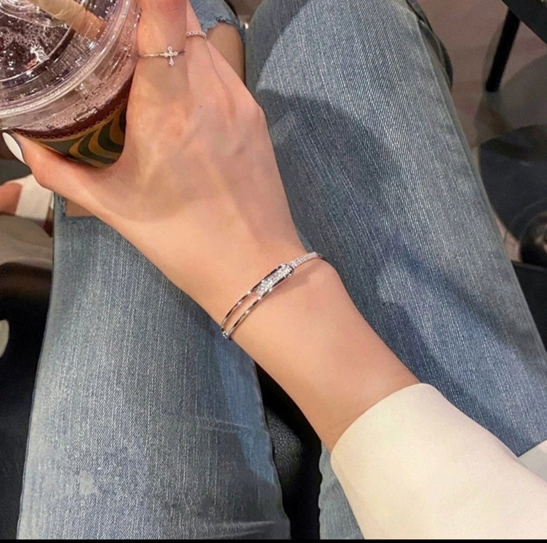 Sterling Silver open-ended bracelet