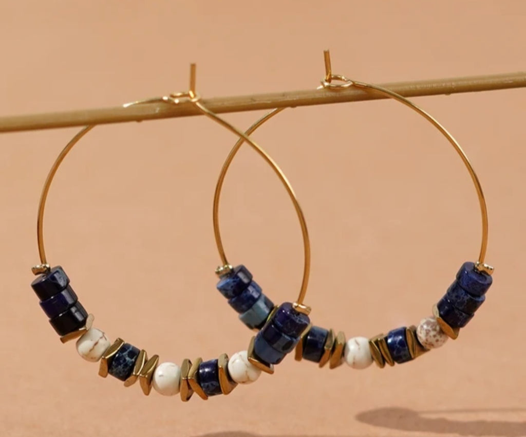 Boho handmade multi-beaded earrings