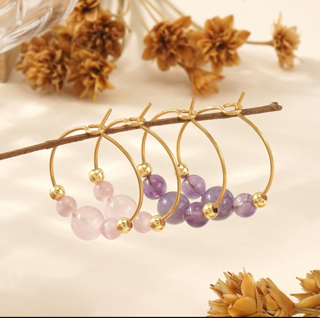 Boho Crystal and Rhinestone drop earrings