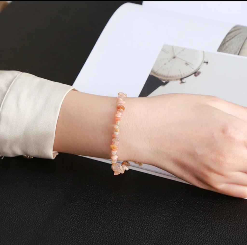 Natural stone chips crystal bracelets