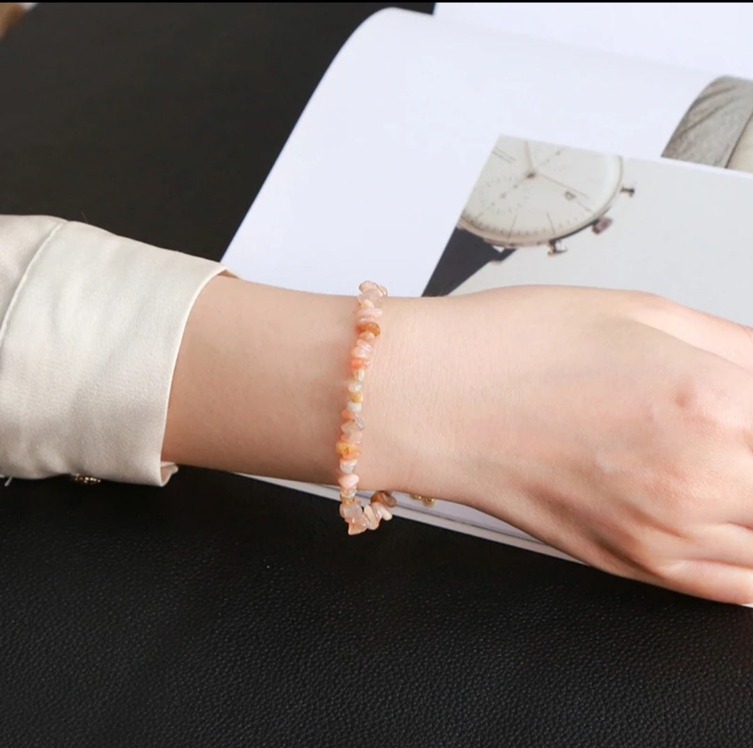 Natural stone chips crystal bracelets