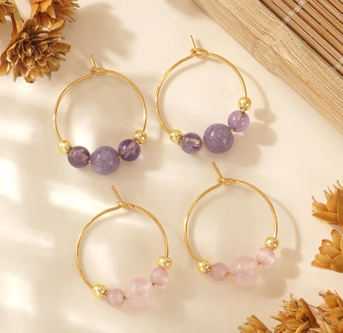 Boho Crystal and Rhinestone drop earrings