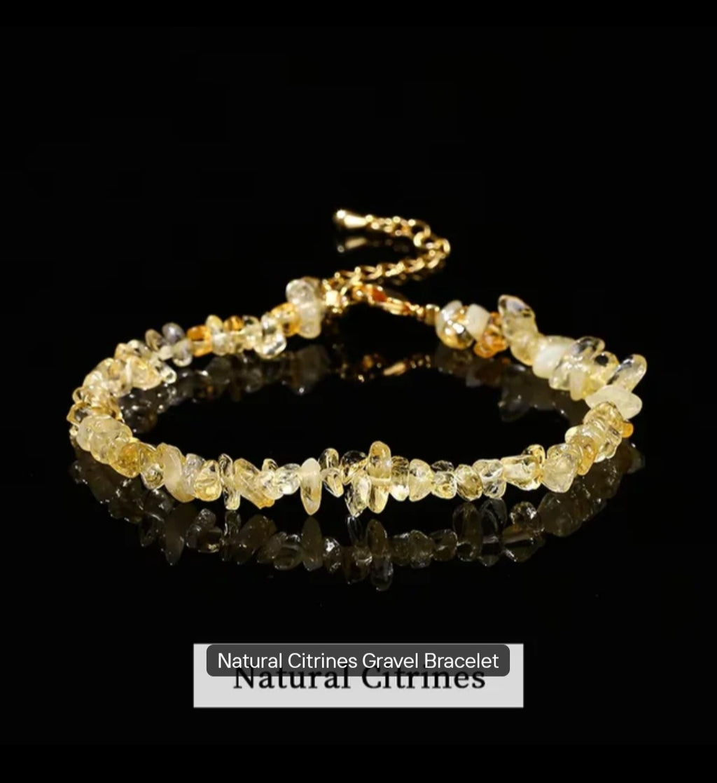 Natural stone chips crystal bracelets