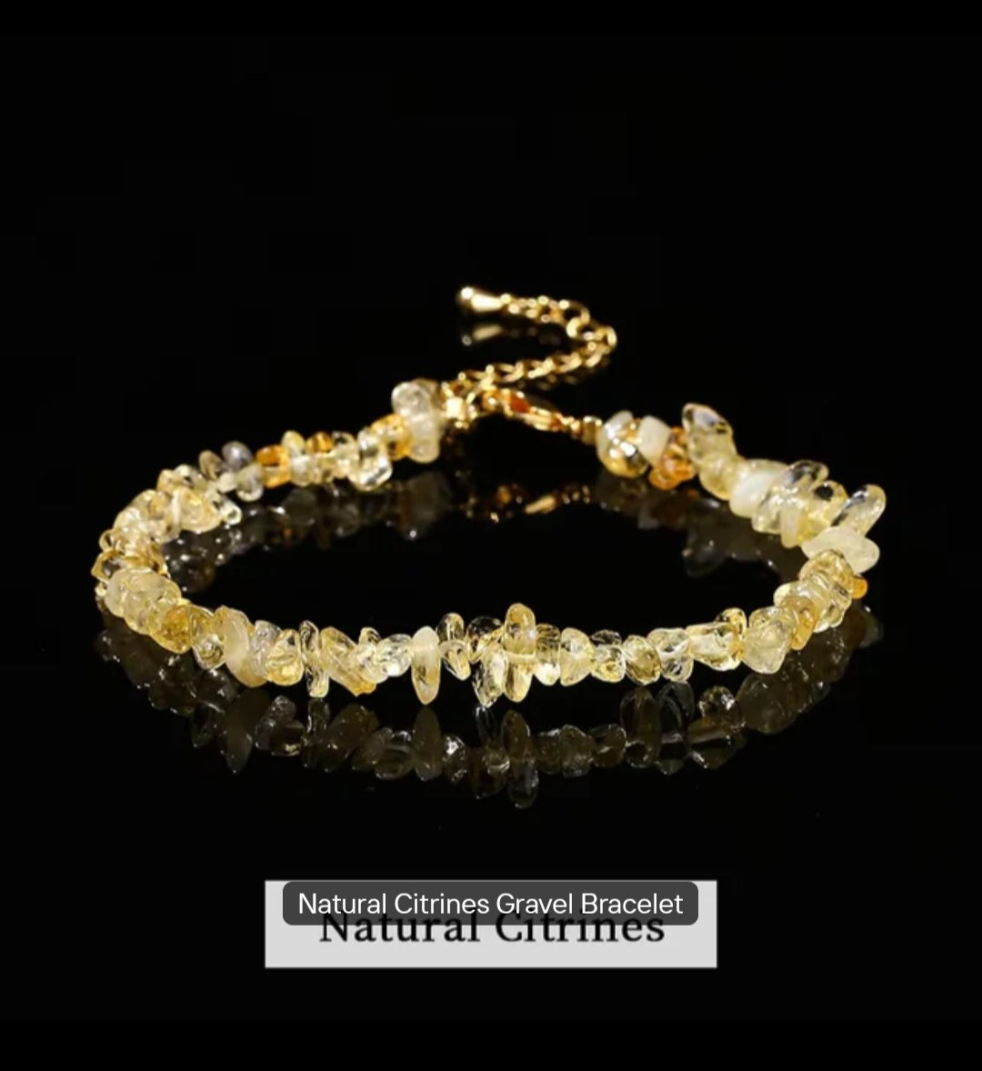 Natural stone chips crystal bracelets