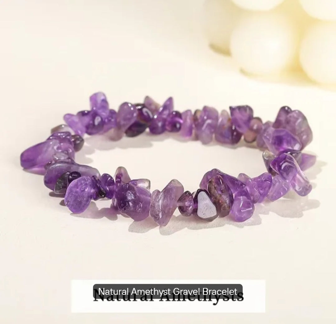 Natural stone chips crystal bracelets