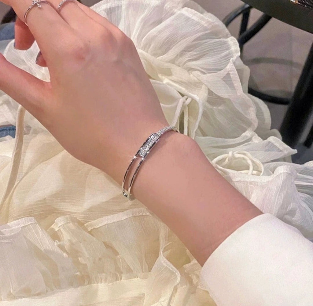 Sterling Silver open-ended bracelet